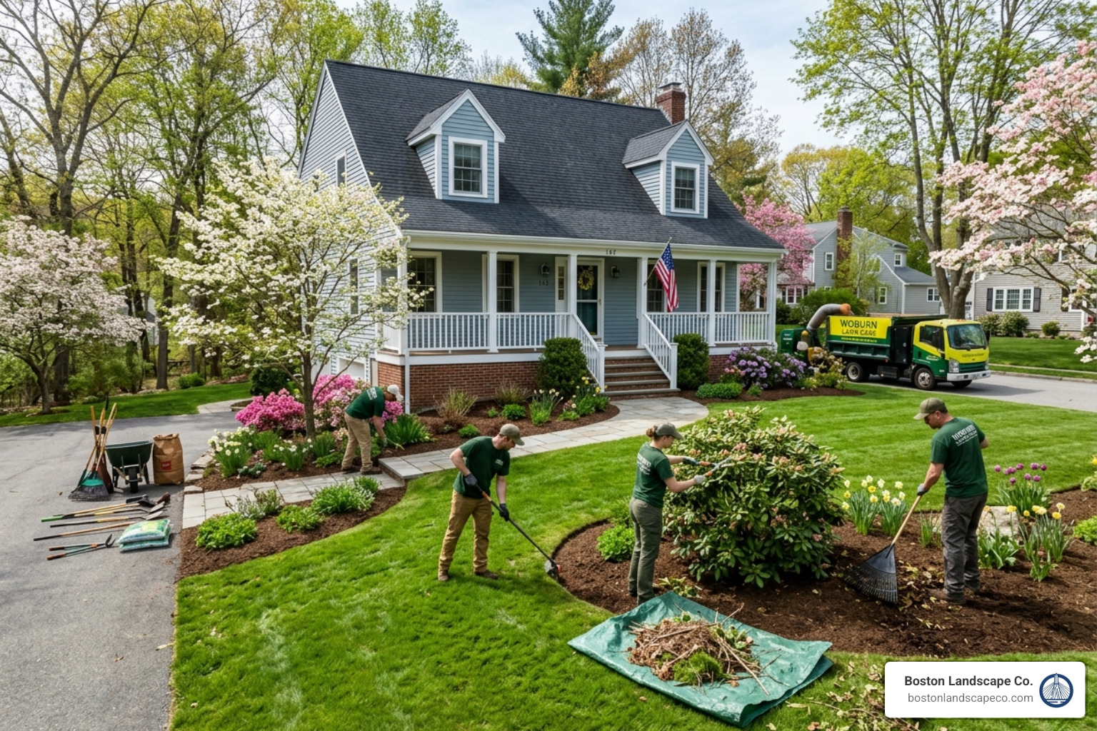 Spring cleanup in Woburn, MA - wuburn lancaspe