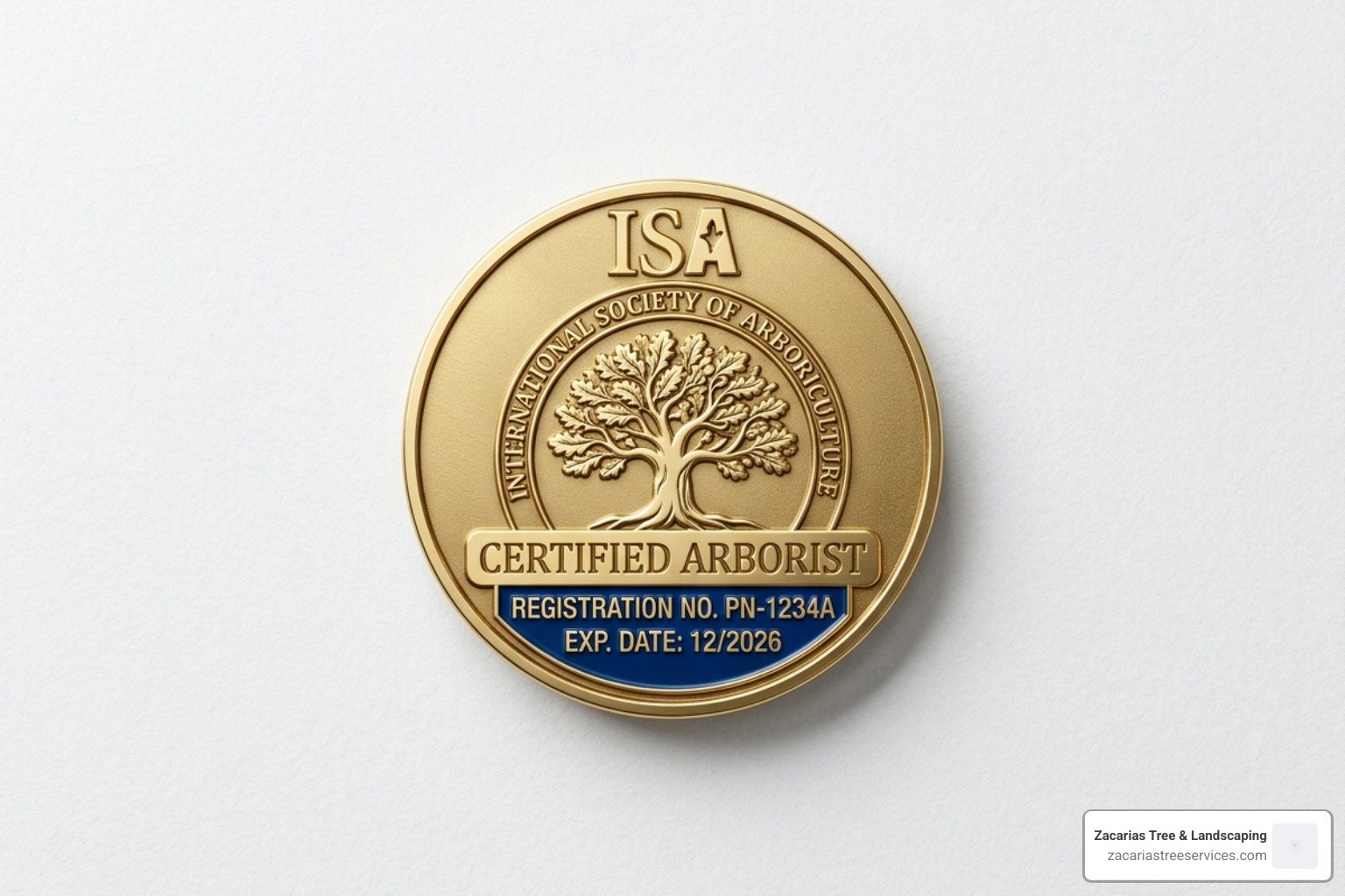 ISA Certified Arborist badge - zacarias tree service, manchester, nh