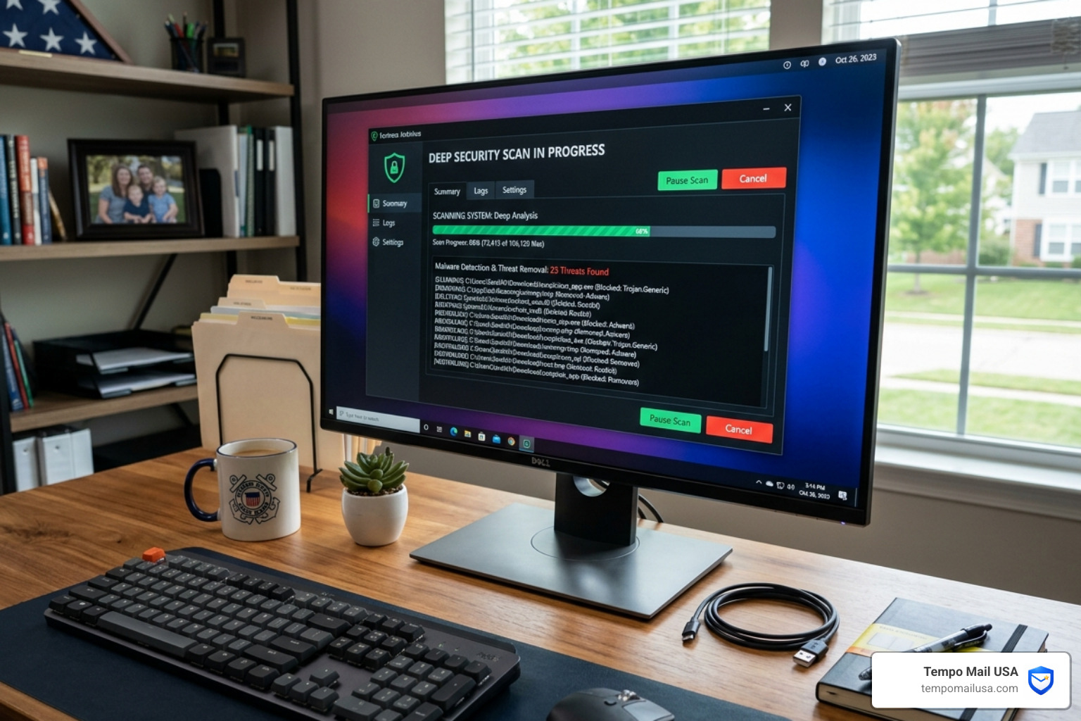 Computer running a deep security scan to remove malware after a scam interaction - norton lifelock scam Computer running a deep security scan to remove malware after a scam interaction - norton lifelock scam