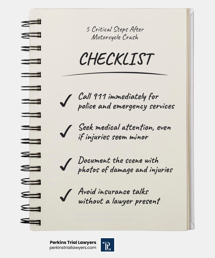 5 critical steps to take after a motorcycle crash in Atlanta infographic - motorcycle collision attorney atlanta infographic 5 critical steps to take after a motorcycle crash in Atlanta infographic - motorcycle collision attorney atlanta infographic