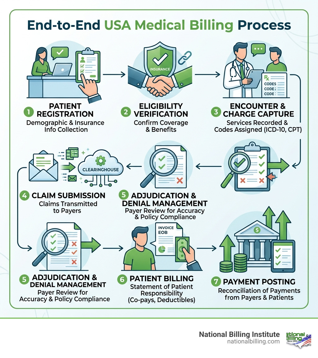 End-to-end USA medical billing process from patient registration to payment posting - usa medical billing services