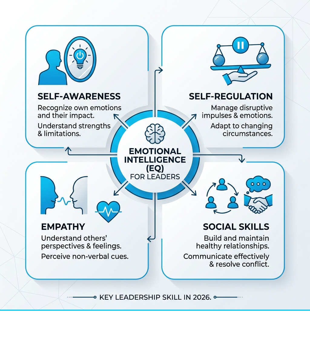 Infographic Illustrating The Four Pillars Of Emotional Intelligence: Self-Awareness, Self-Regulation, Empathy, And Social Infographic Illustrating The Four Pillars Of Emotional Intelligence: Self-Awareness, Self-Regulation, Empathy, And Social