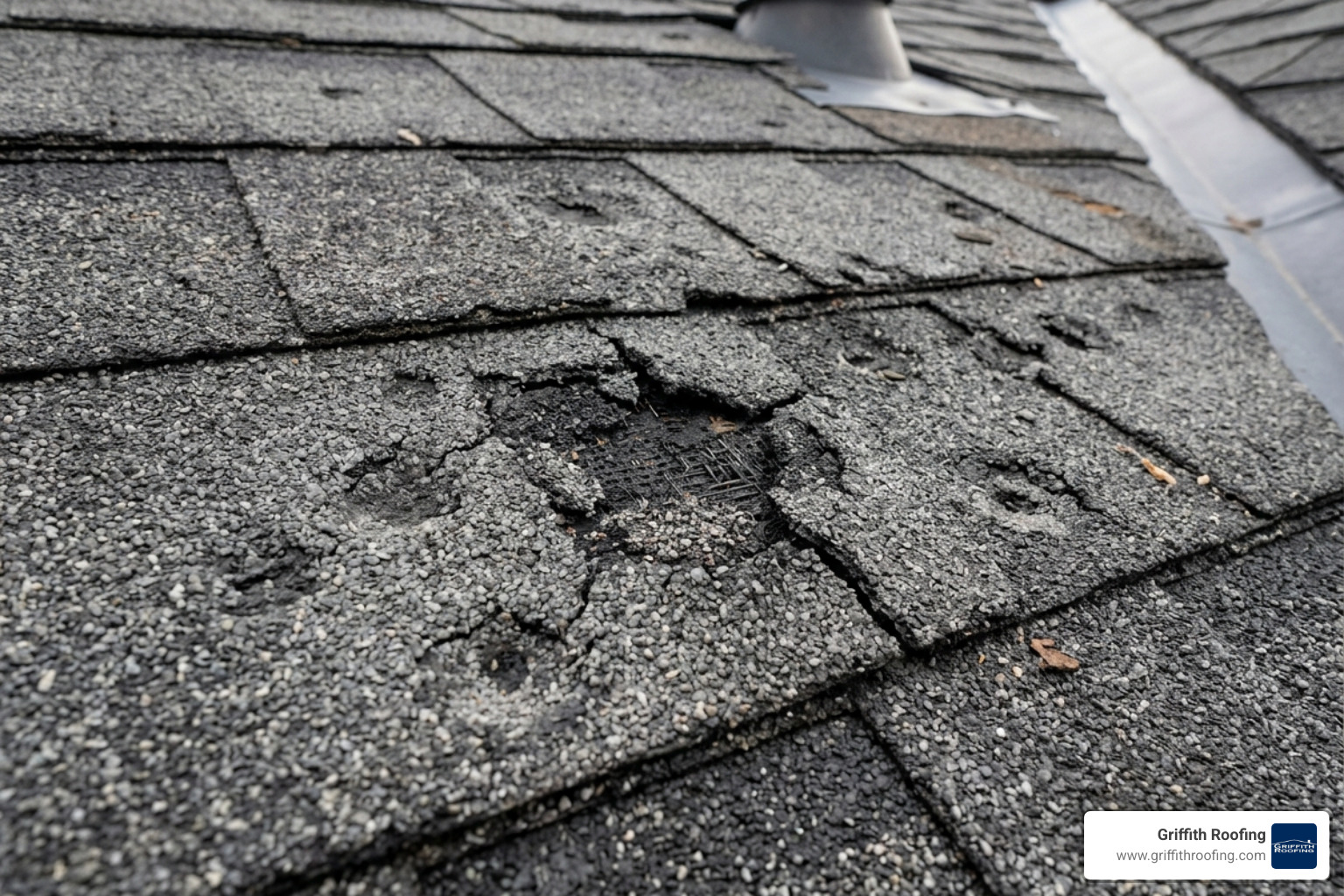 hail damage on shingles showing granule loss and bruising - mckinney roofers near hail damage on shingles showing granule loss and bruising - mckinney roofers near