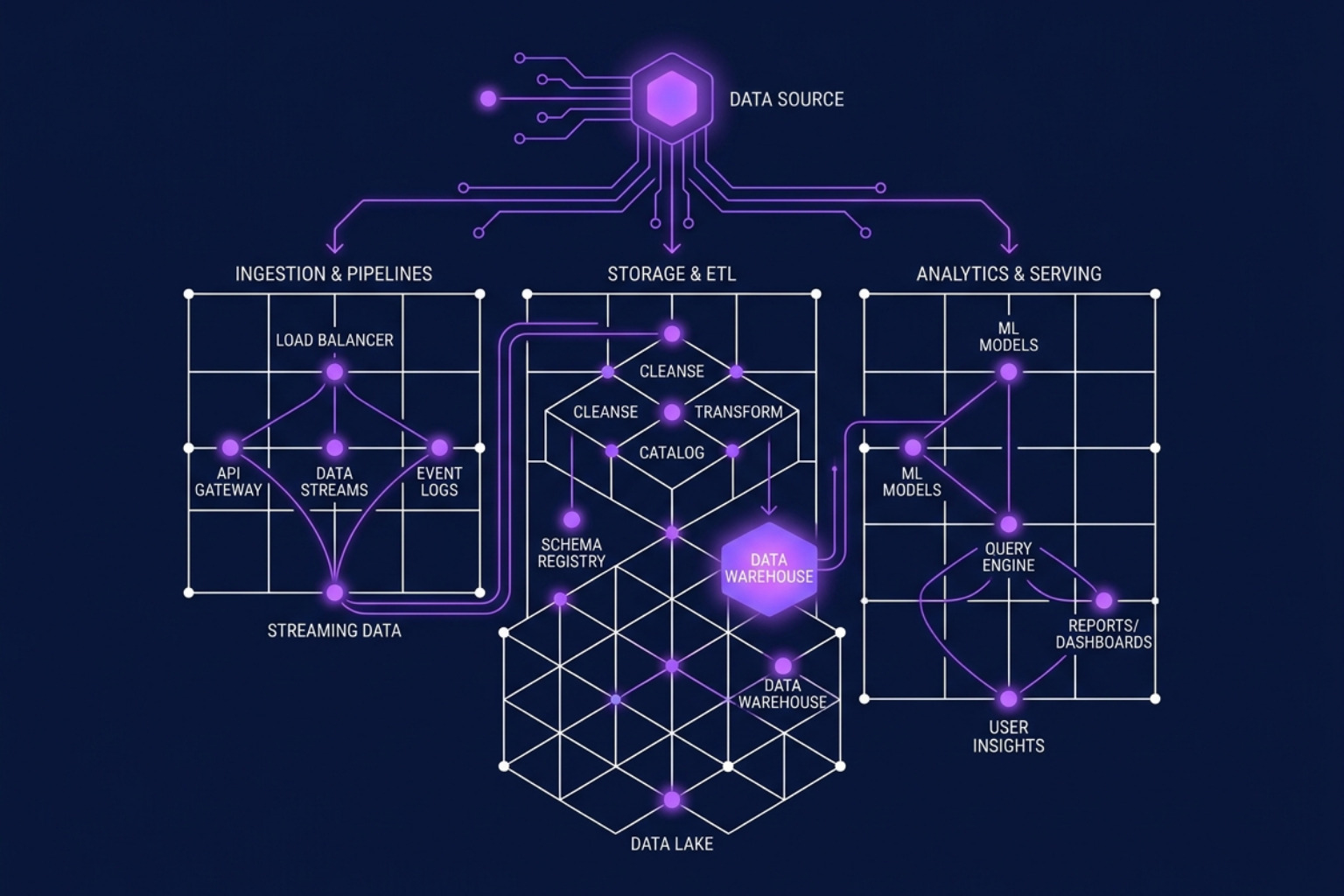 Structured data architecture diagram - Marketing consultant AI tactics