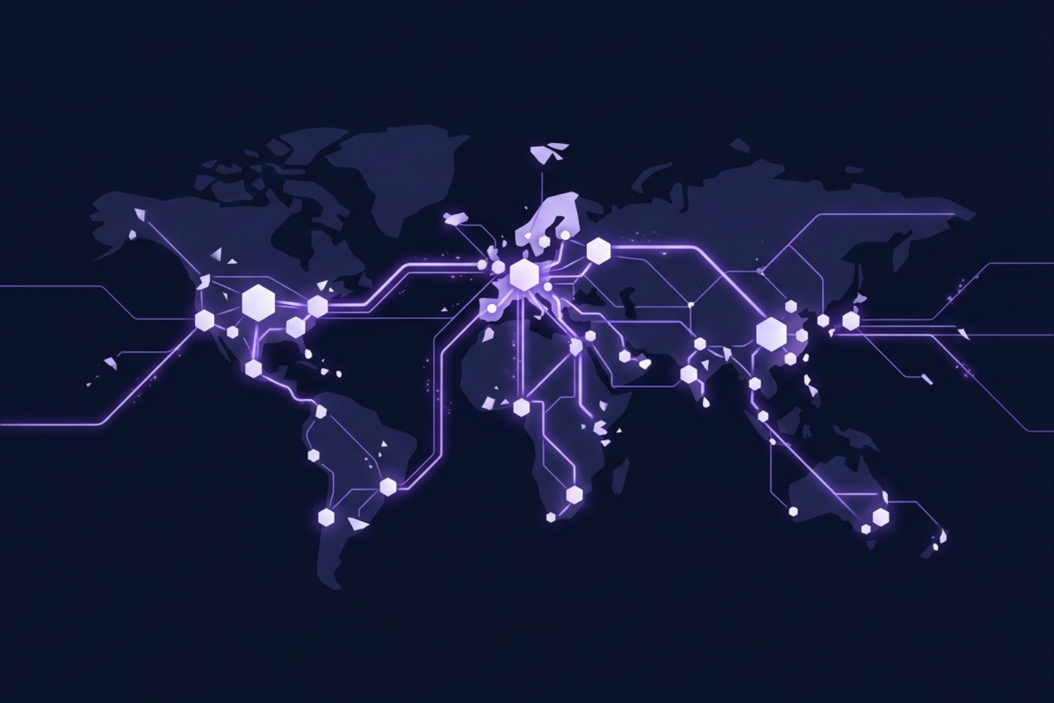 Abstract content distribution map showing nodes and connections - AI content repurposing tools