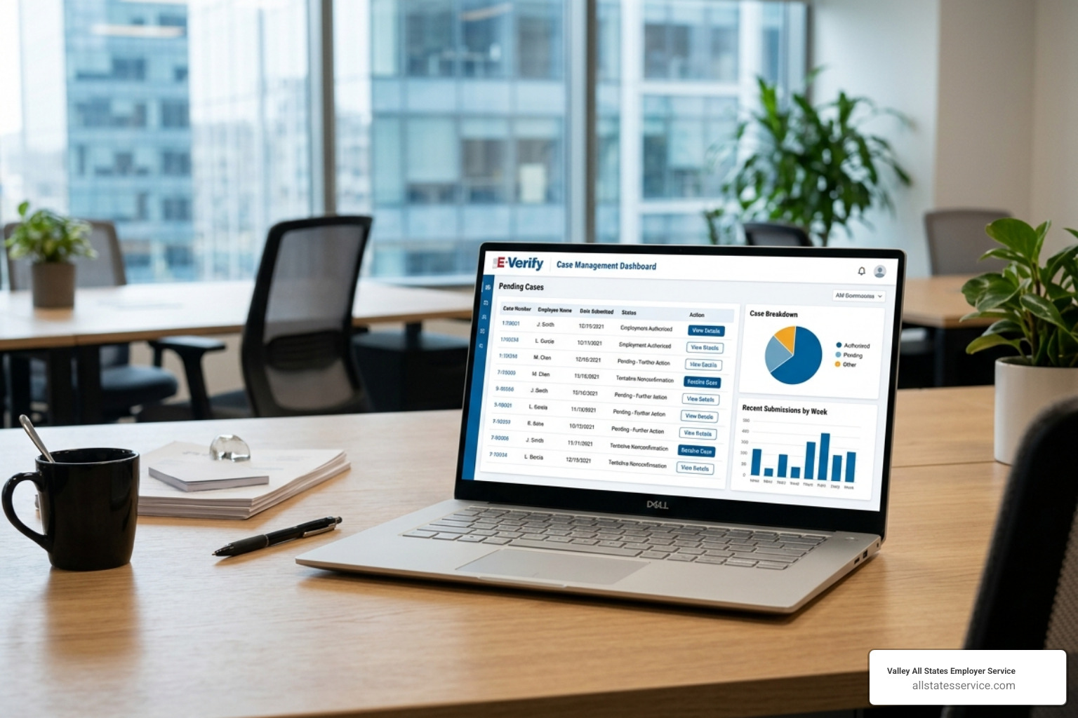 I-9 form verification documents digital E-Verify dashboard on a laptop - i 9 form verification documents