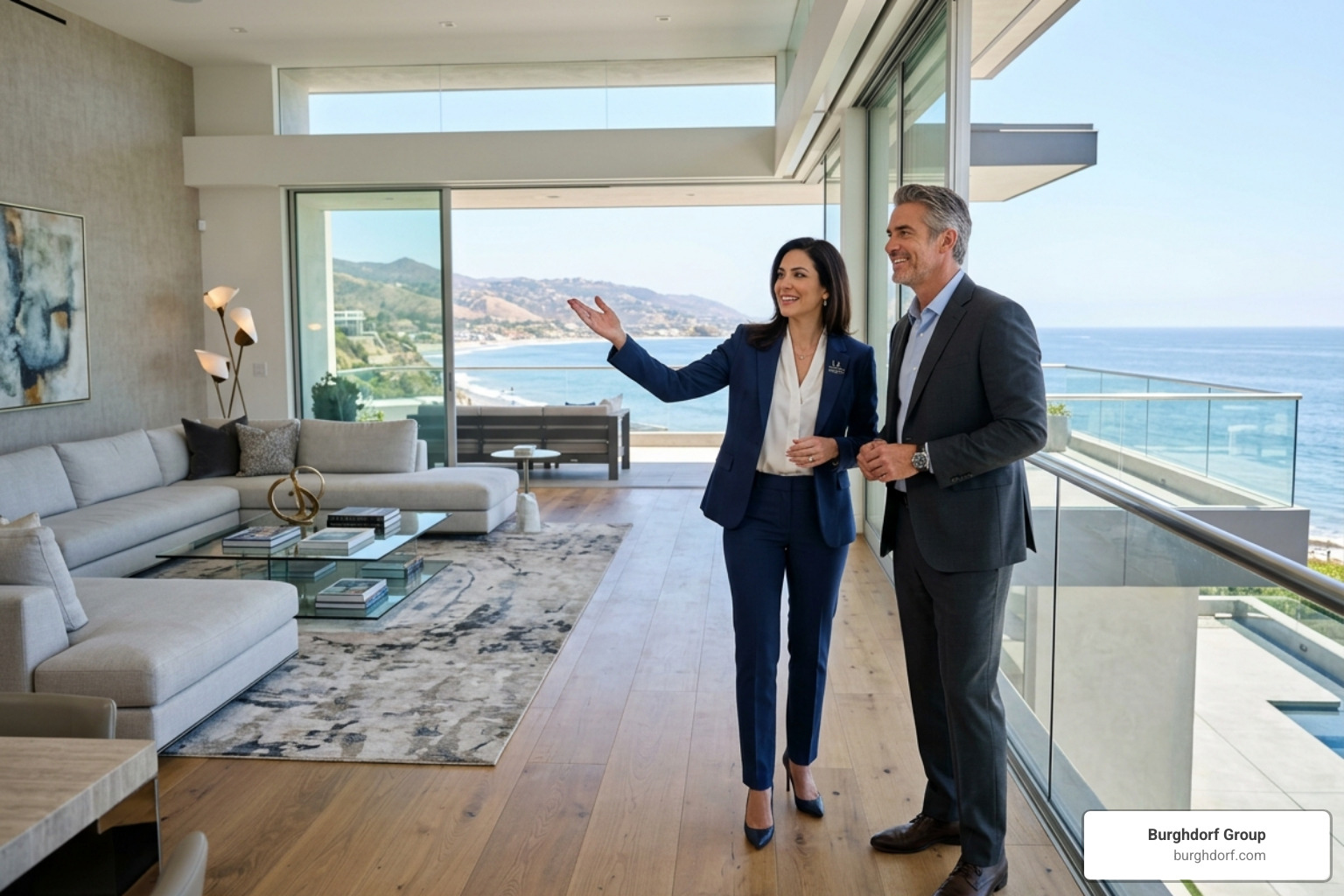 realtor showing a luxury property in Los Angeles - interview questions for realtors