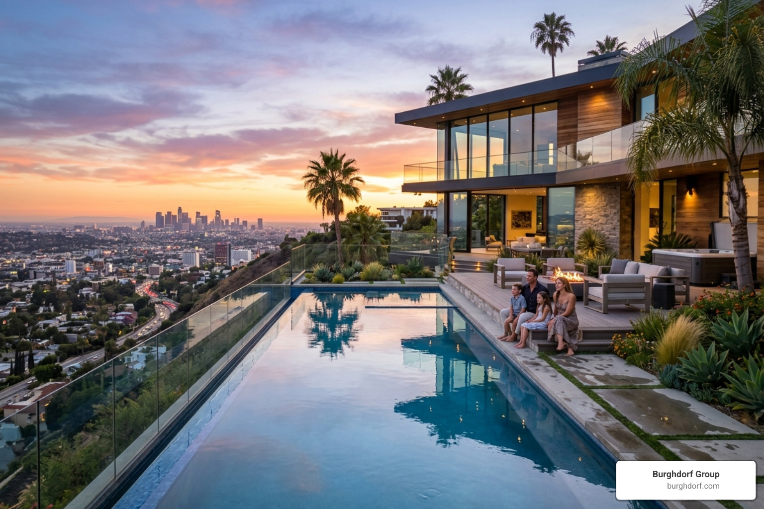 Modern Los Angeles luxury property with pool - questions to ask a realtor when buying