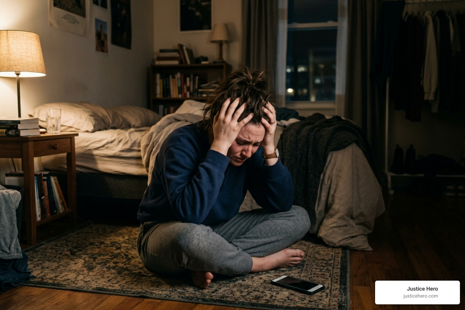 Person showing signs of digital withdrawal, anxiety, and social isolation - social media addiction Person showing signs of digital withdrawal, anxiety, and social isolation - social media addiction
