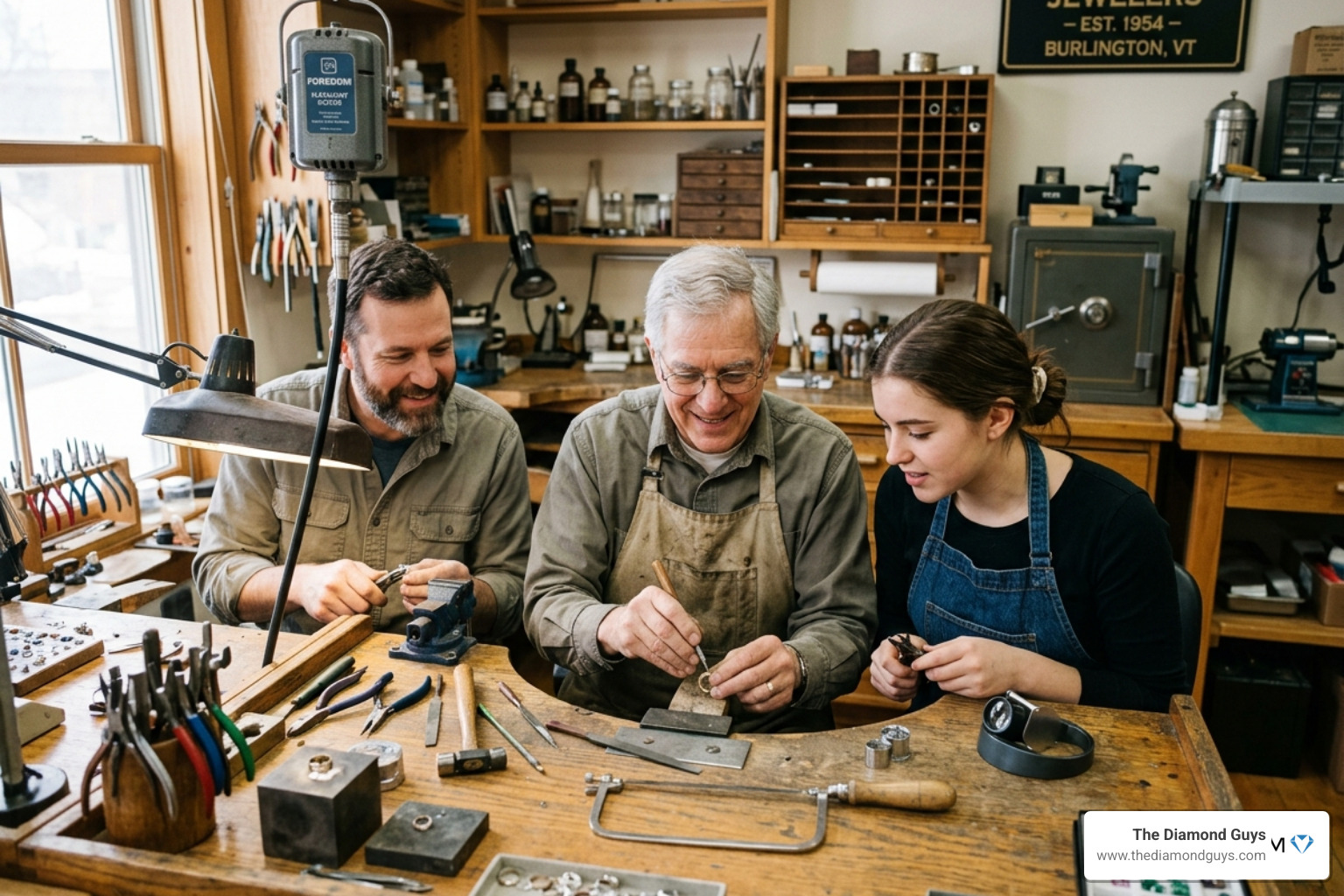 Vintage jewelry tools or a multi-generational family photo - Where can I find the best jewelers for custom engagement rings