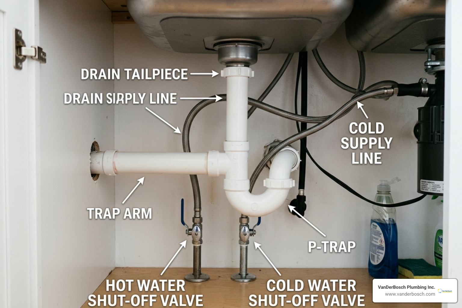 labeled plumbing parts under a sink - under sink plumbing labeled plumbing parts under a sink - under sink plumbing