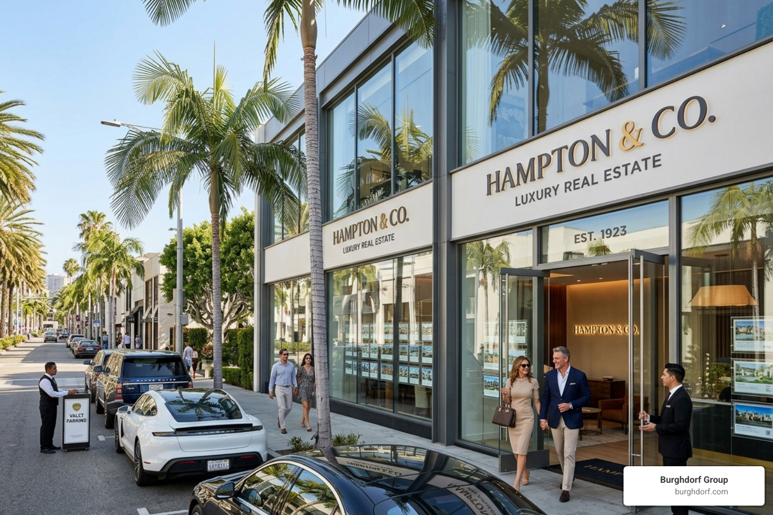 A prestigious real estate office in the heart of Beverly Hills catering to high-net-worth clients - top realtors in los