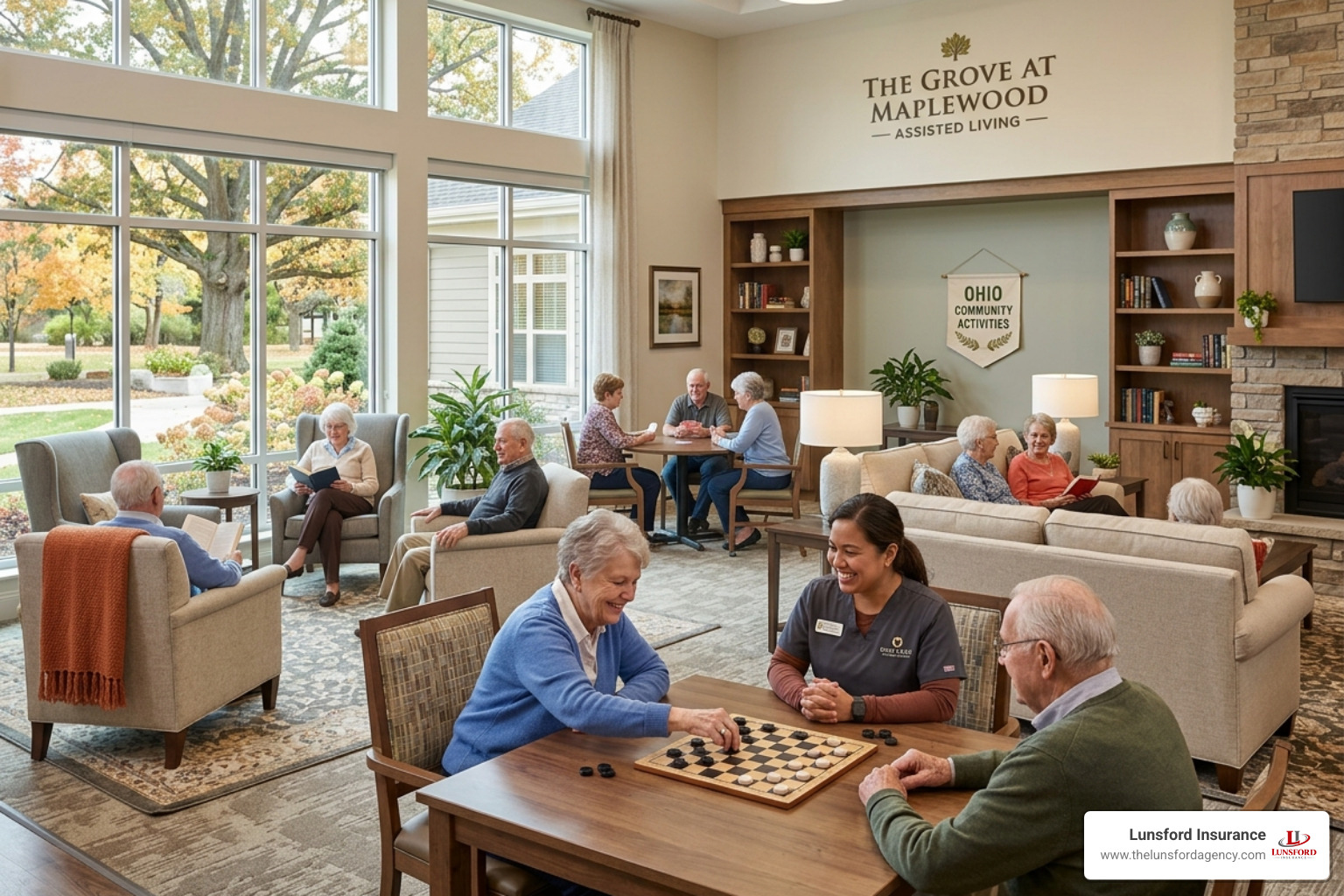 Modern assisted living facility in Ohio representing high-quality care environments - retirement long term care