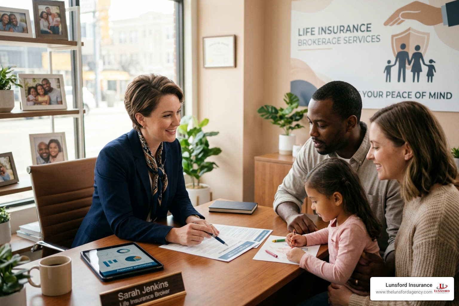 Financial planning session with an Ohio family looking at legacy options - life insurance brokerage services