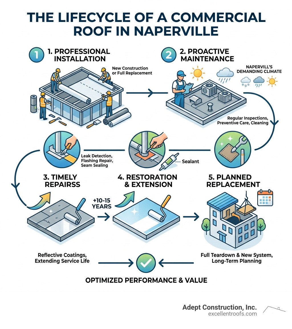 Lifecycle of a commercial roof in Naperville from installation to replacement - business roof services naperville Lifecycle of a commercial roof in Naperville from installation to replacement - business roof services naperville