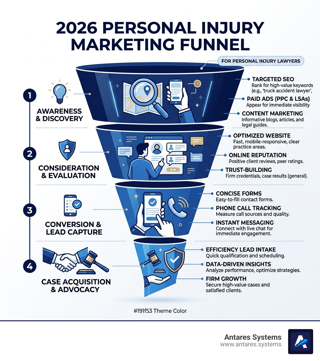 2026 personal injury marketing funnel infographic - digital marketing for personal injury lawyers infographic 2026 personal injury marketing funnel infographic - digital marketing for personal injury lawyers infographic