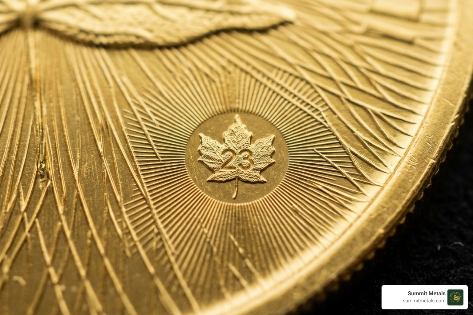 Royal Canadian Mint security features - 99999 gold maple leaf