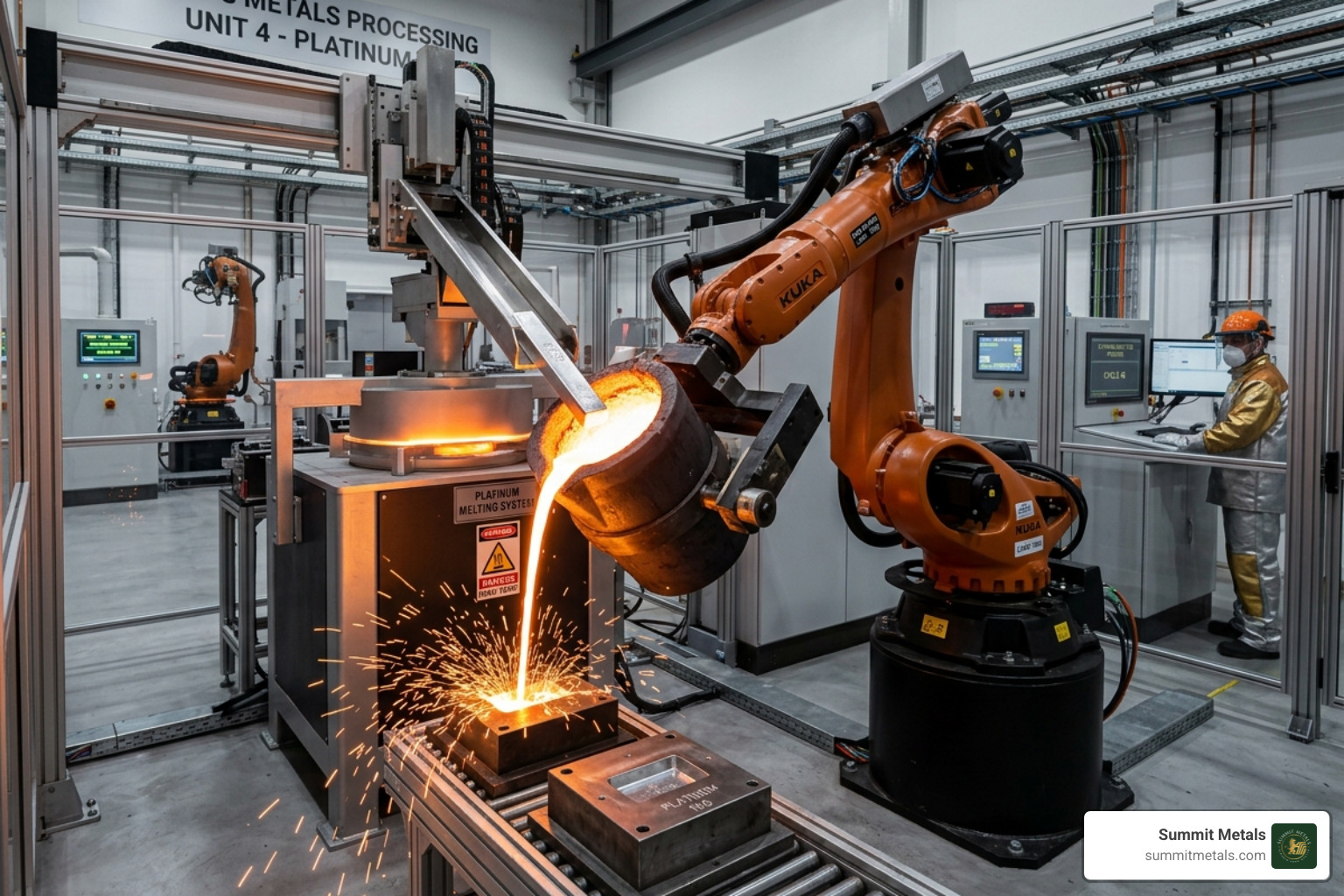 Platinum bar being used in high-tech industrial manufacturing - buy platinum bars online Platinum bar being used in high-tech industrial manufacturing - buy platinum bars online