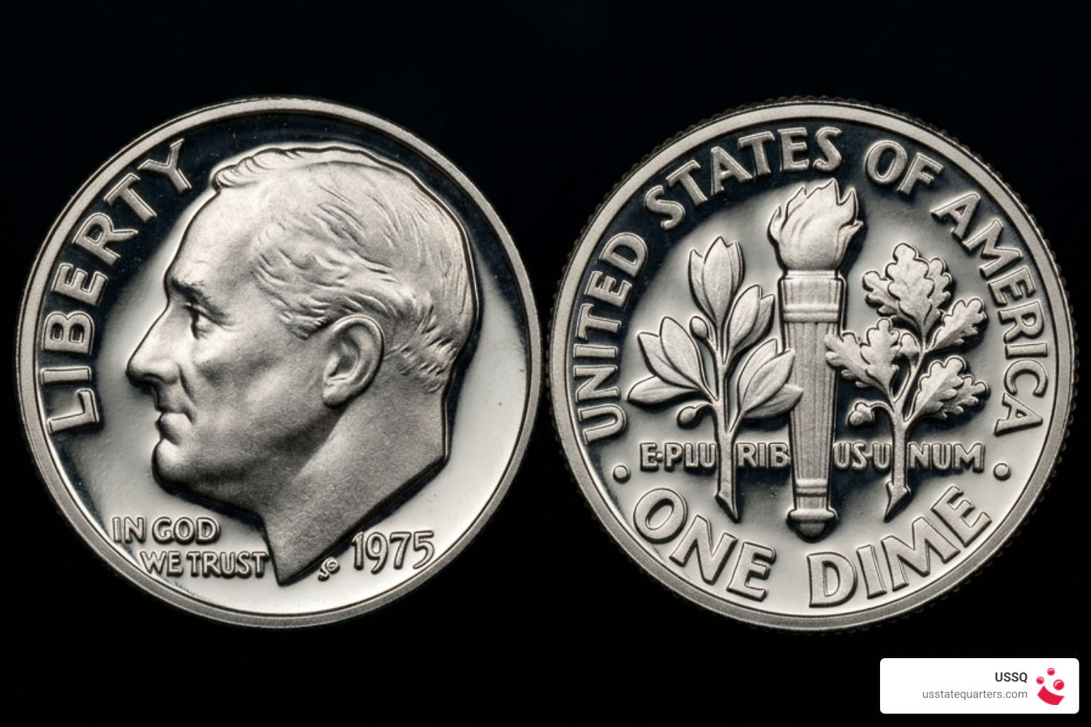 Ultra-rare 1975-S No S Roosevelt Dime in a proof finish - proof sets values