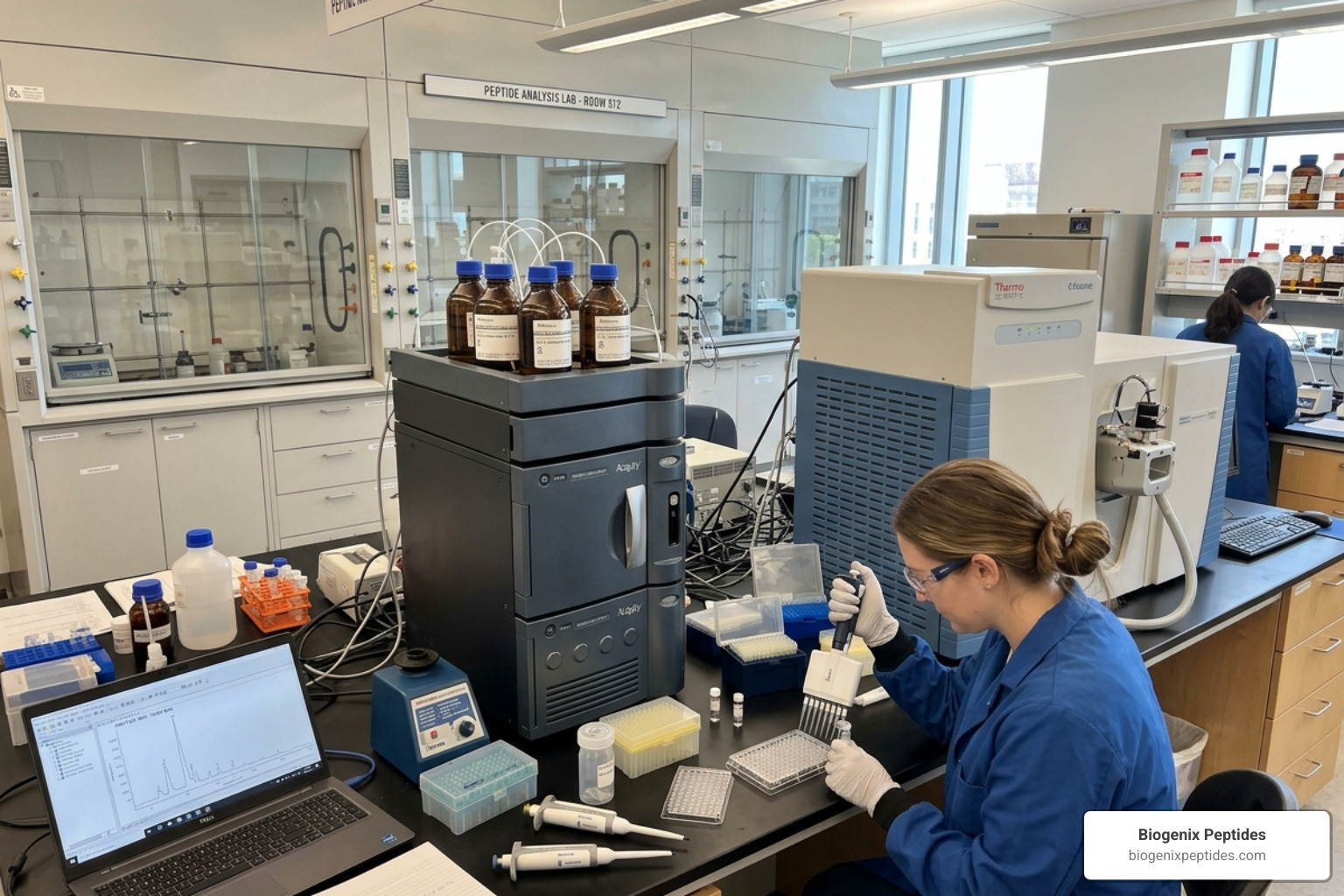 Laboratory research equipment used for peptide analysis - cjc-1295 no dac Laboratory research equipment used for peptide analysis - cjc-1295 no dac
