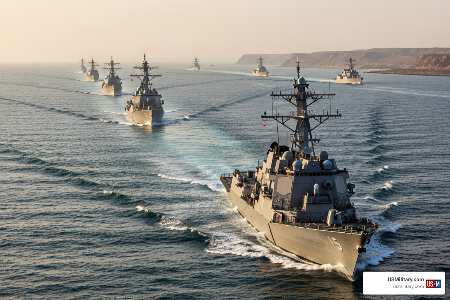 U.S. Navy destroyers patrolling the Strait of Hormuz during geopolitical standoff - Trump Calls Iran's Bluff Proceeds To U.S. Navy destroyers patrolling the Strait of Hormuz during geopolitical standoff - Trump Calls Iran's Bluff Proceeds To