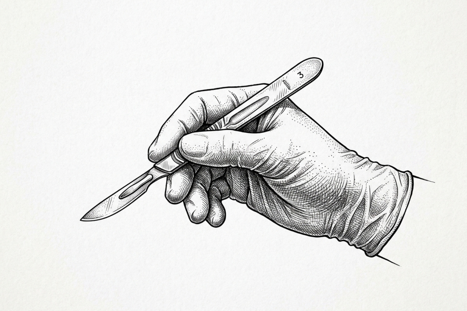 surgeon hand with scalpel - abdomen keloid scar reduction surgeon hand with scalpel - abdomen keloid scar reduction