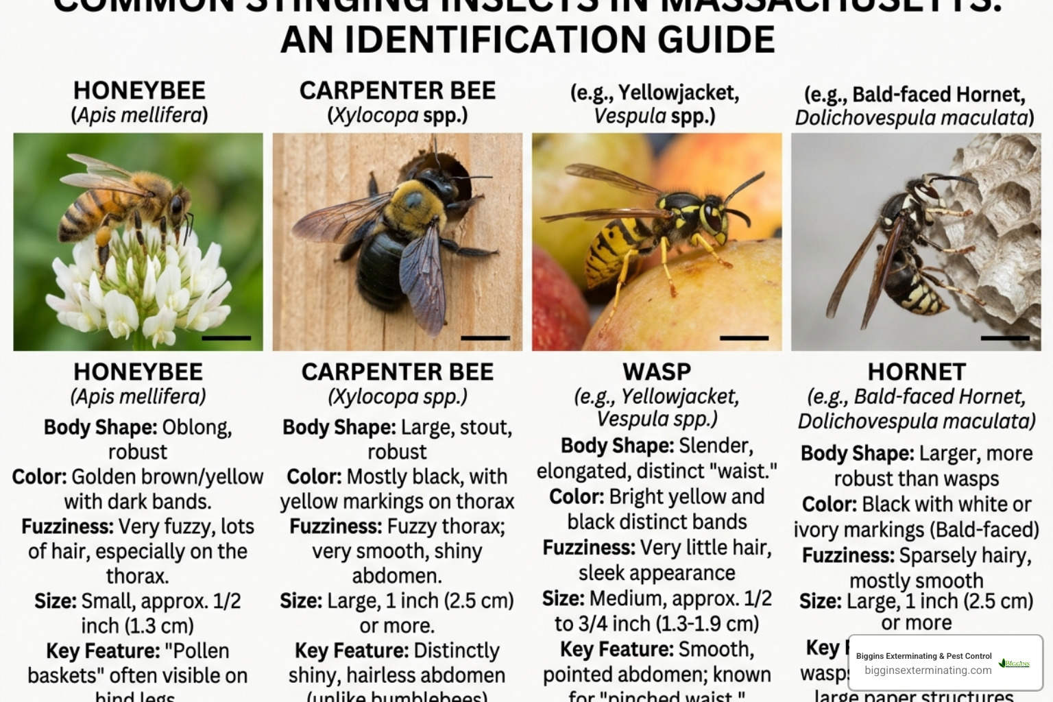 Comparing local bees and wasps in Massachusetts - bee removal Tewksbury MA Comparing local bees and wasps in Massachusetts - bee removal Tewksbury MA