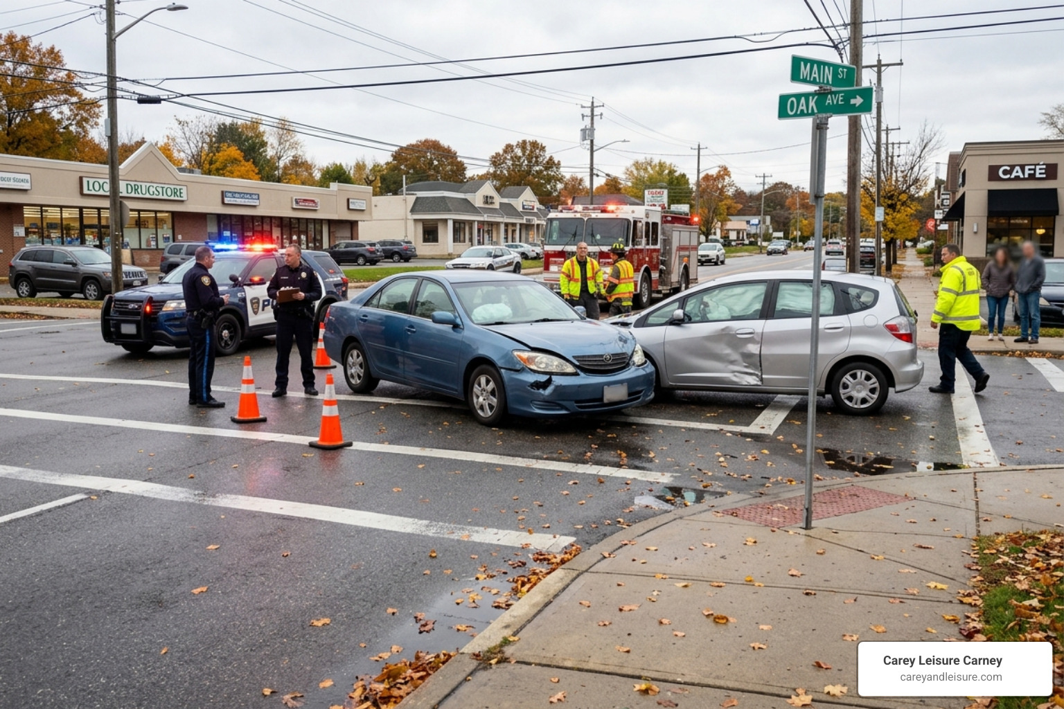 Digital traffic map showing incident icons and road closures - car crash near me