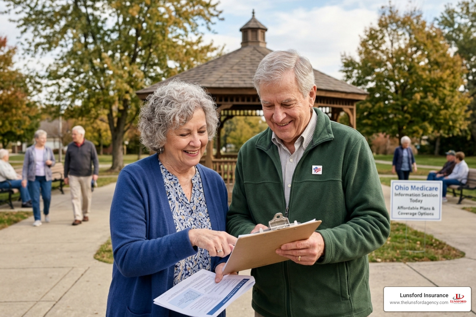 Senior reviewing a life insurance policy document for final expense planning - affordable medicare advantage ohio