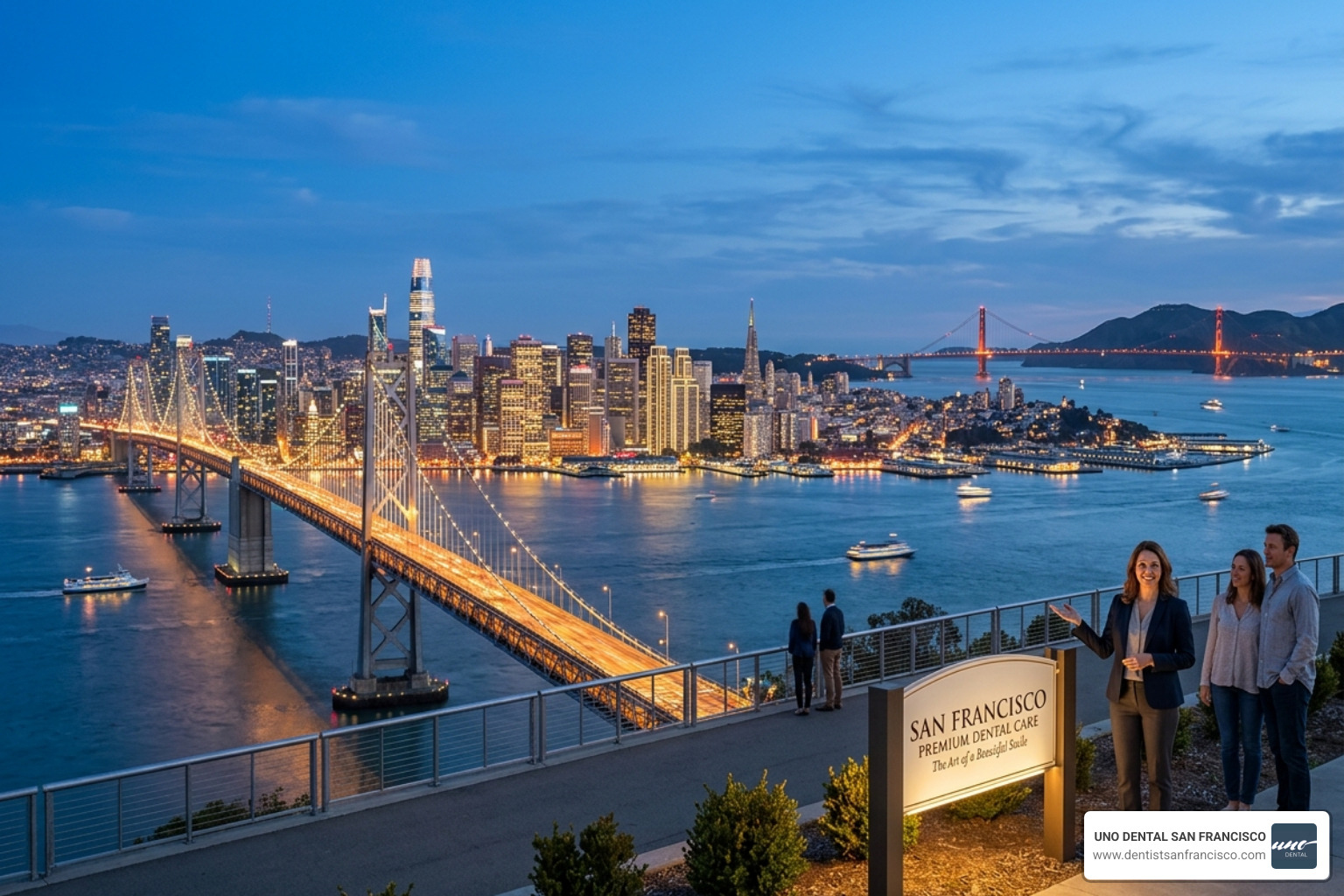 San Francisco skyline representing local market rates for dental care - Average implant cost San Francisco skyline representing local market rates for dental care - Average implant cost