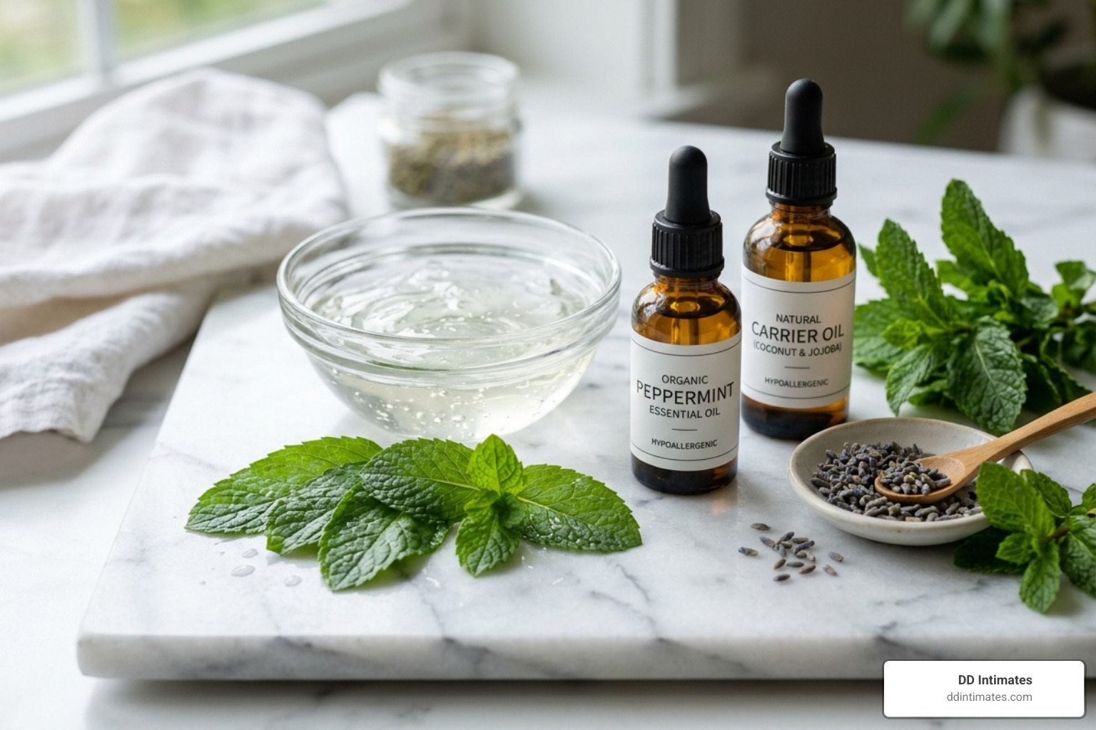 Clean and organic ingredients used in hypoallergenic sex gels - hypoallergenic menthol sex gel