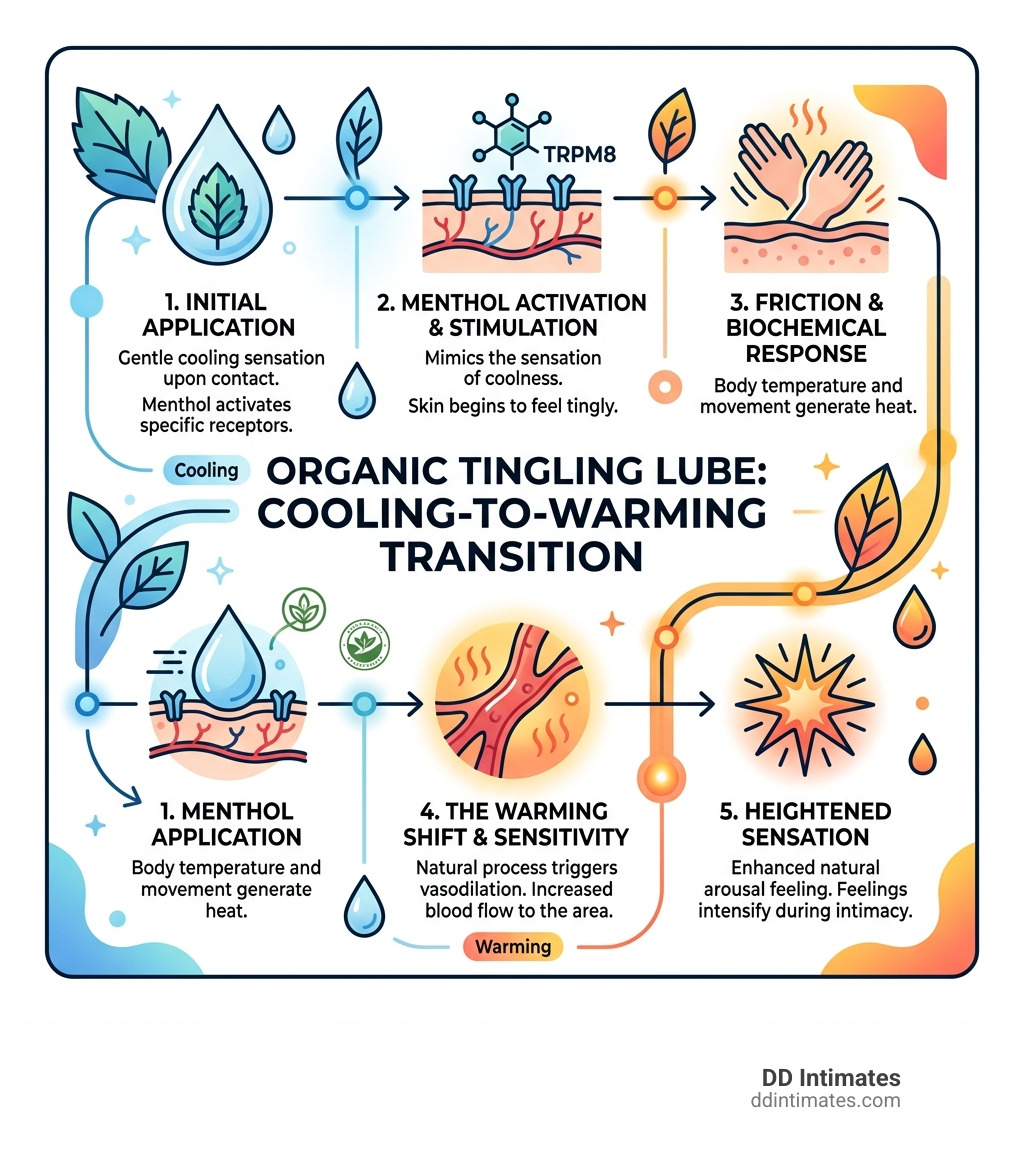 Cooling-to-warming transition of menthol-based organic tingling lubes explained - organic tingling sensation lube