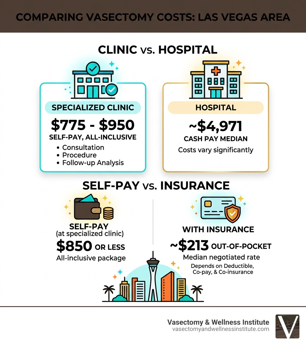 Infographic comparing vasectomy options in Las Vegas: clinic vs hospital experience - vasectomy pricing las vegas Infographic comparing vasectomy options in Las Vegas: clinic vs hospital experience - vasectomy pricing las vegas