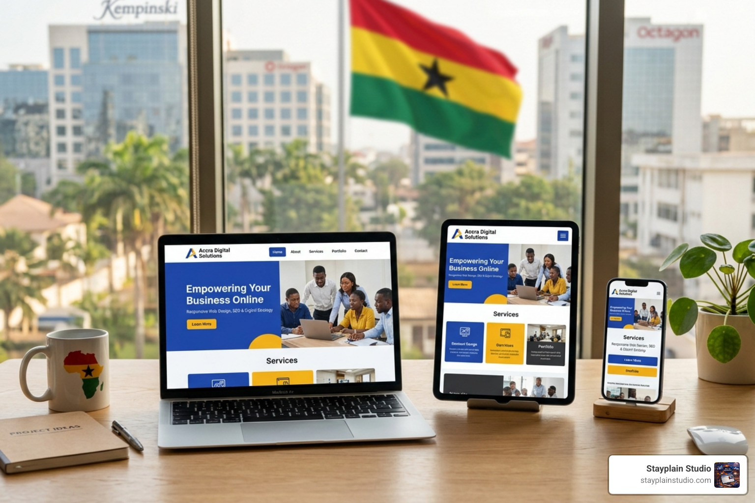 responsive website layout ghana - website design agency in ghana