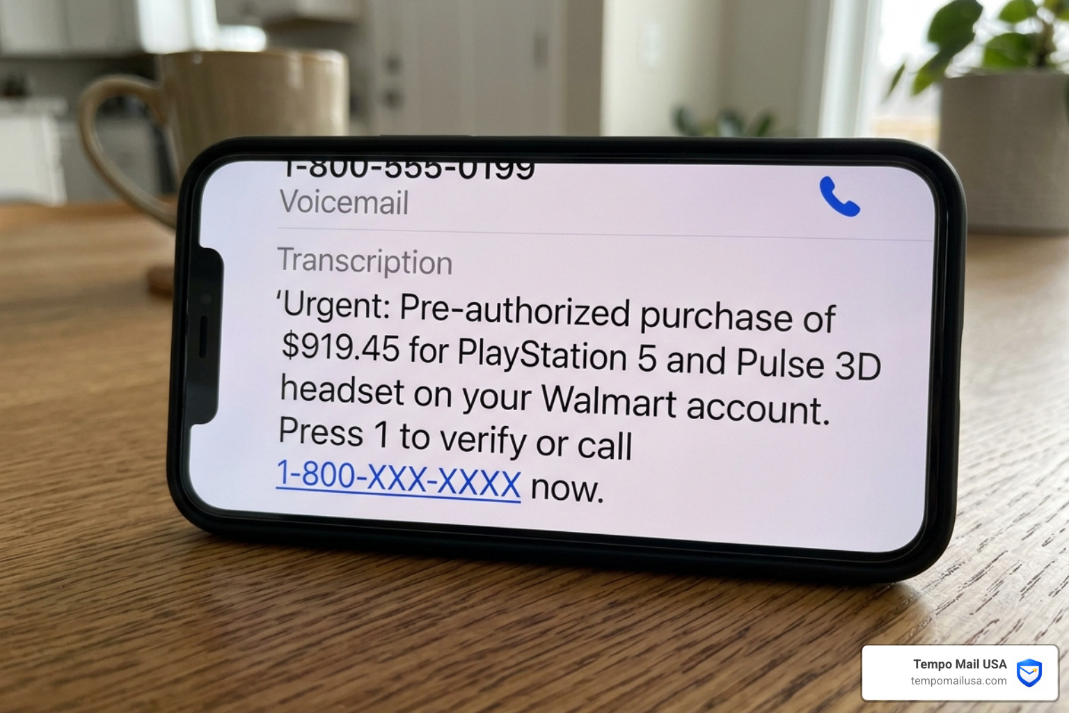 Transcript of a scam voicemail claiming a $919.45 PlayStation 5 purchase - walmart playstation scam Transcript of a scam voicemail claiming a $919.45 PlayStation 5 purchase - walmart playstation scam