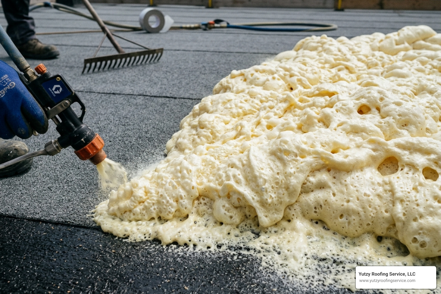 SPF expanding 30 times its liquid volume during application - spray foam roofing contractors near california SPF expanding 30 times its liquid volume during application - spray foam roofing contractors near california