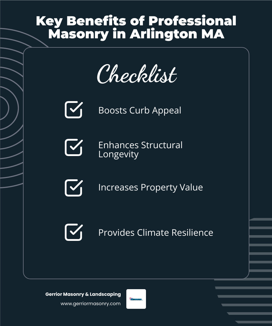 Infographic: Benefits of hiring a professional masonry contractor in Arlington MA - Masonry Contractor Arlington MA