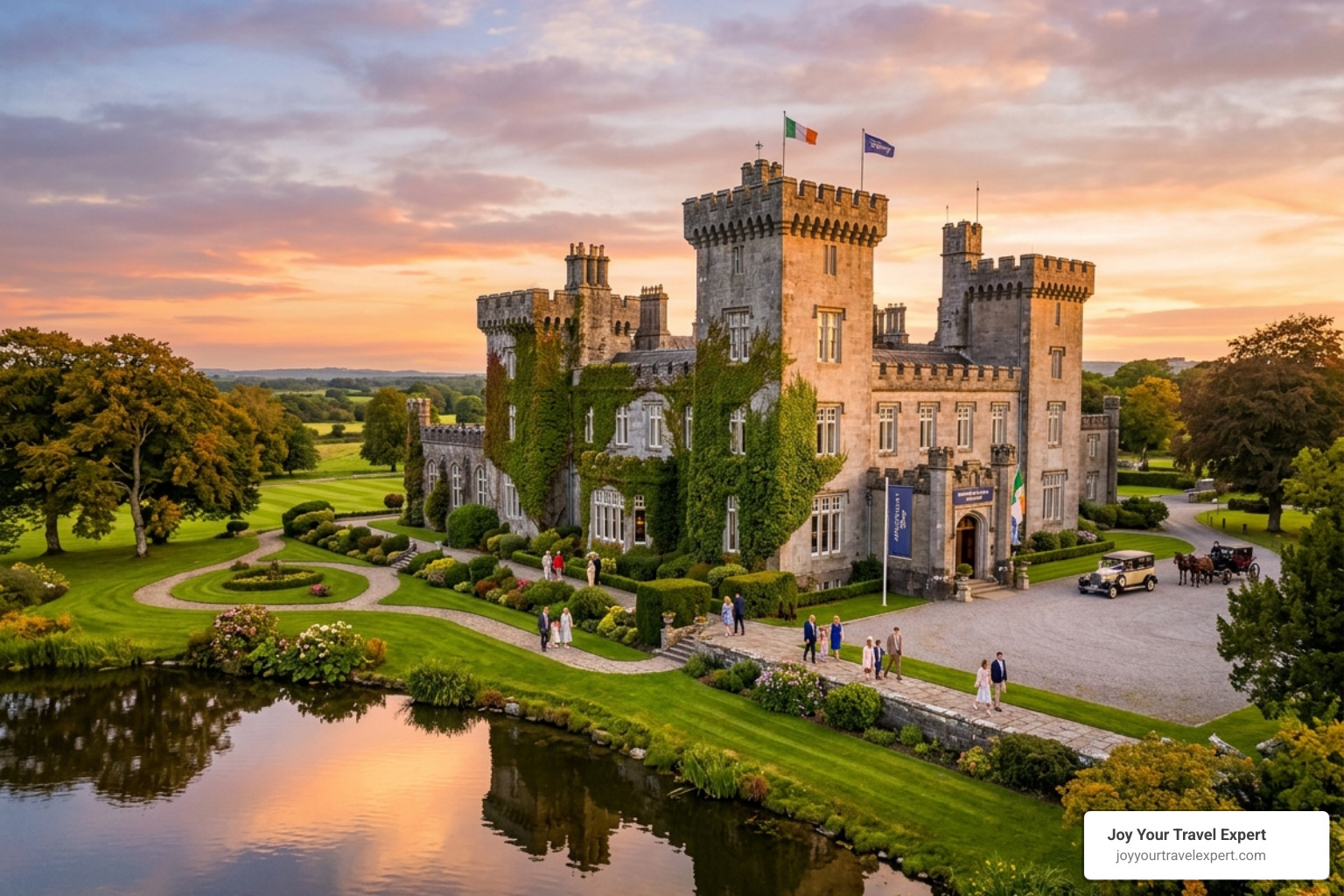 Adventures by Disney Ireland castles Dromoland Castle ivy-wreathed towers - Adventures by Disney Ireland castles