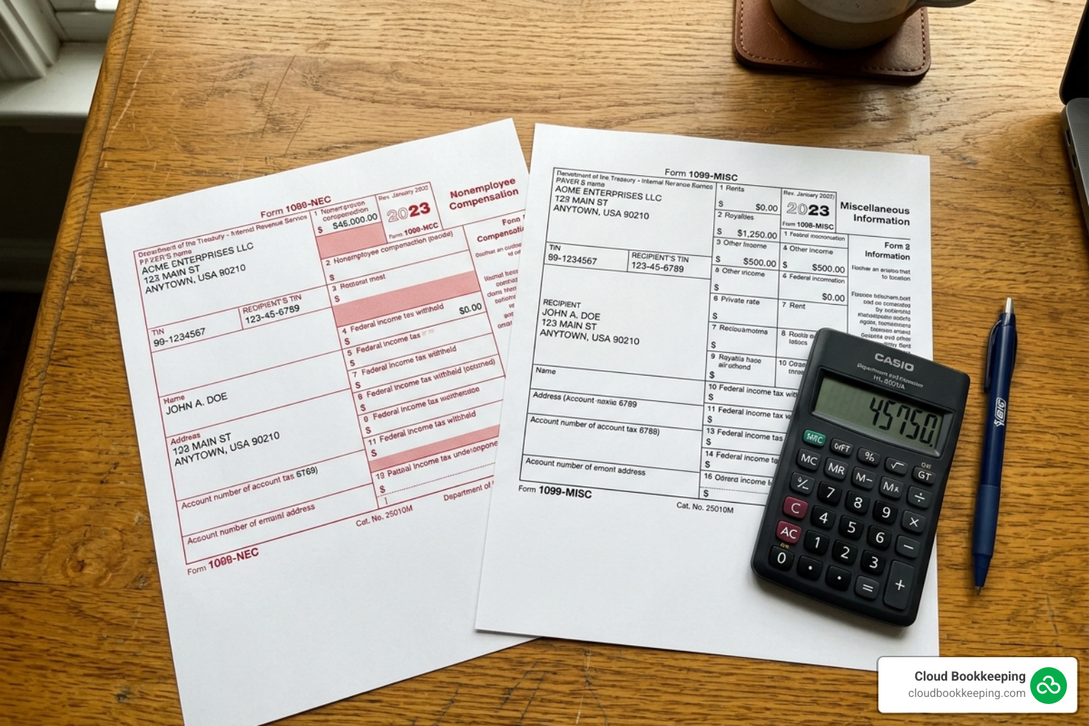 Form 1099-NEC and 1099-MISC tax documents - irs rules for 1099 vendors