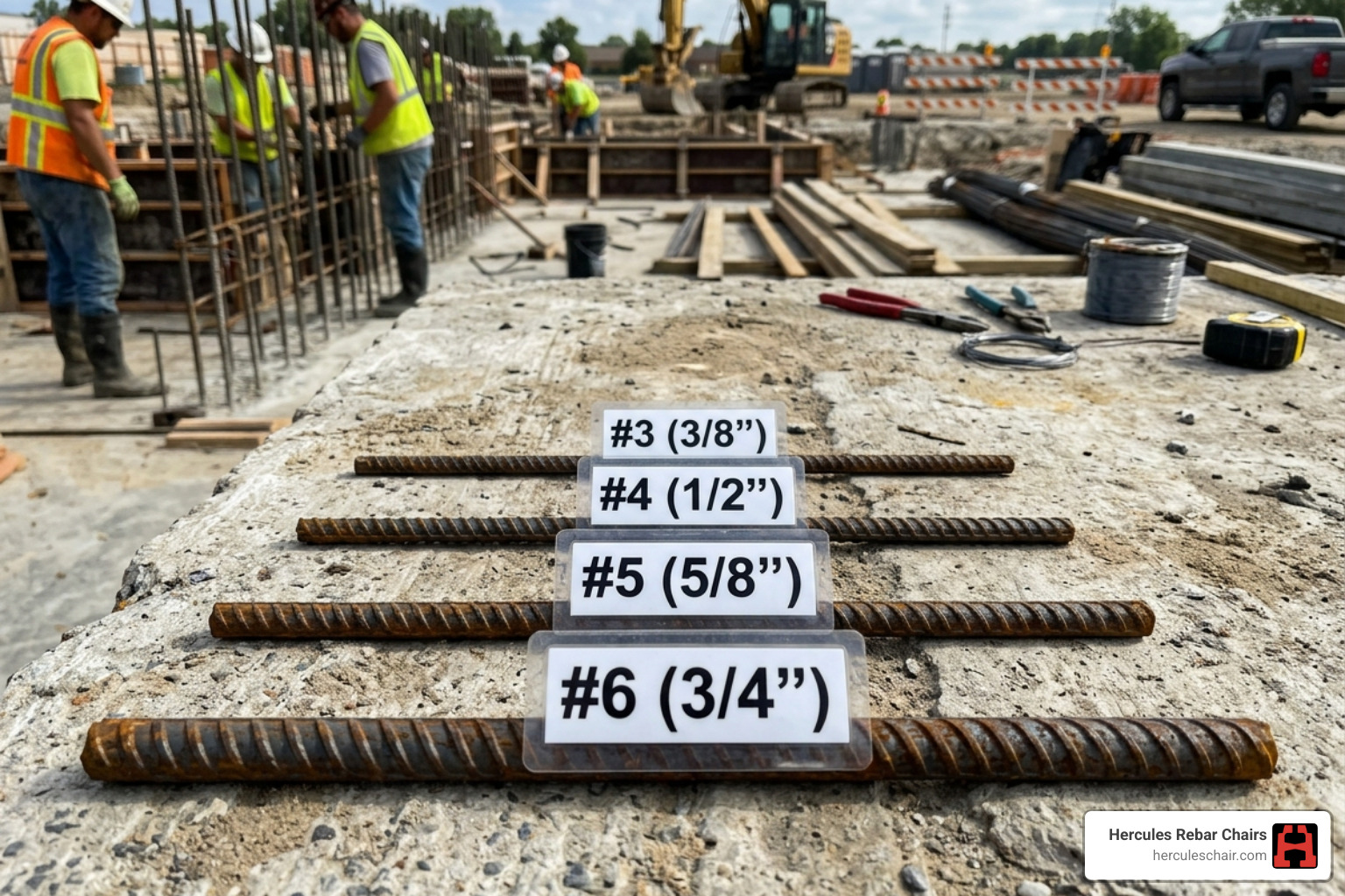 Standard rebar sizes #3 through #6 used in residential and commercial foundations - footing rebar design Standard rebar sizes #3 through #6 used in residential and commercial foundations - footing rebar design