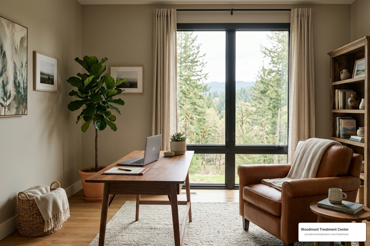 Modern comfortable private office suite in a boutique rehab setting - Executive Rehab Program New Jersey 