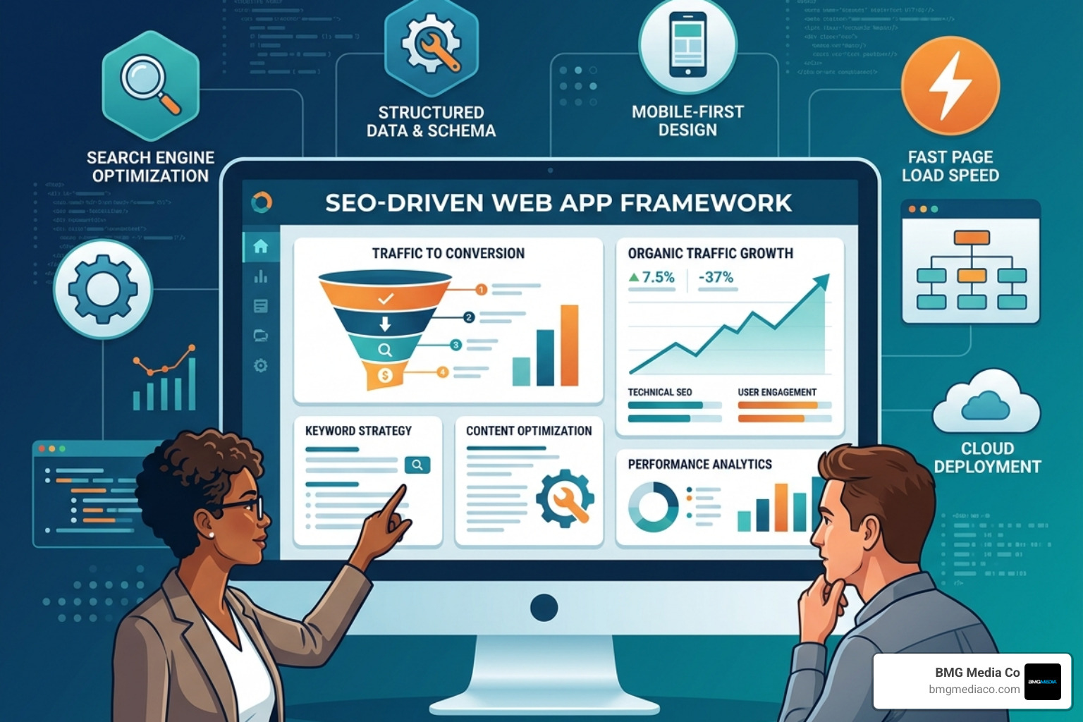 Core Web Vitals metrics including LCP, INP, and CLS - seo driven web apps