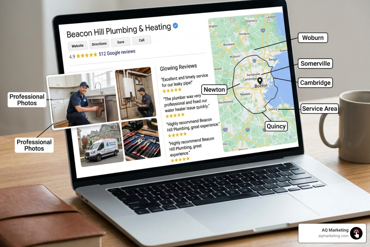 An optimized Google Business Profile with 5-star reviews and professional plumbing photos - seo for plumbers An optimized Google Business Profile with 5-star reviews and professional plumbing photos - seo for plumbers