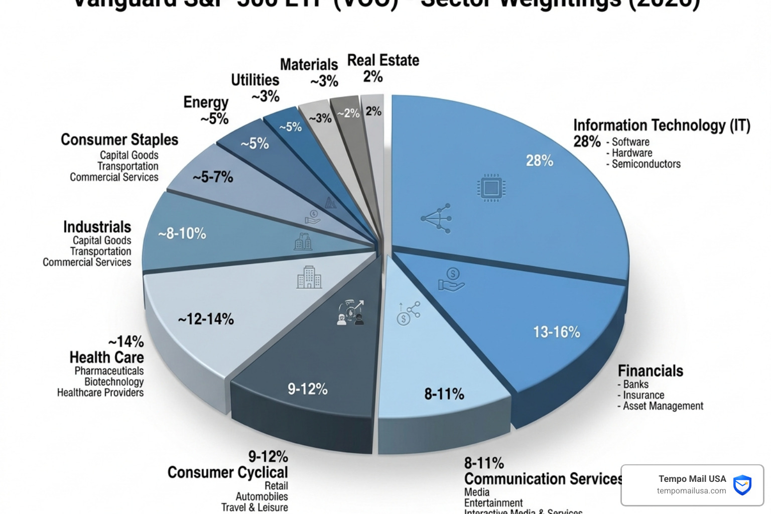 VOO sector weights Information Technology Financials Communication Services Consumer Cyclical - VOO Investment Dividend VOO sector weights Information Technology Financials Communication Services Consumer Cyclical - VOO Investment Dividend