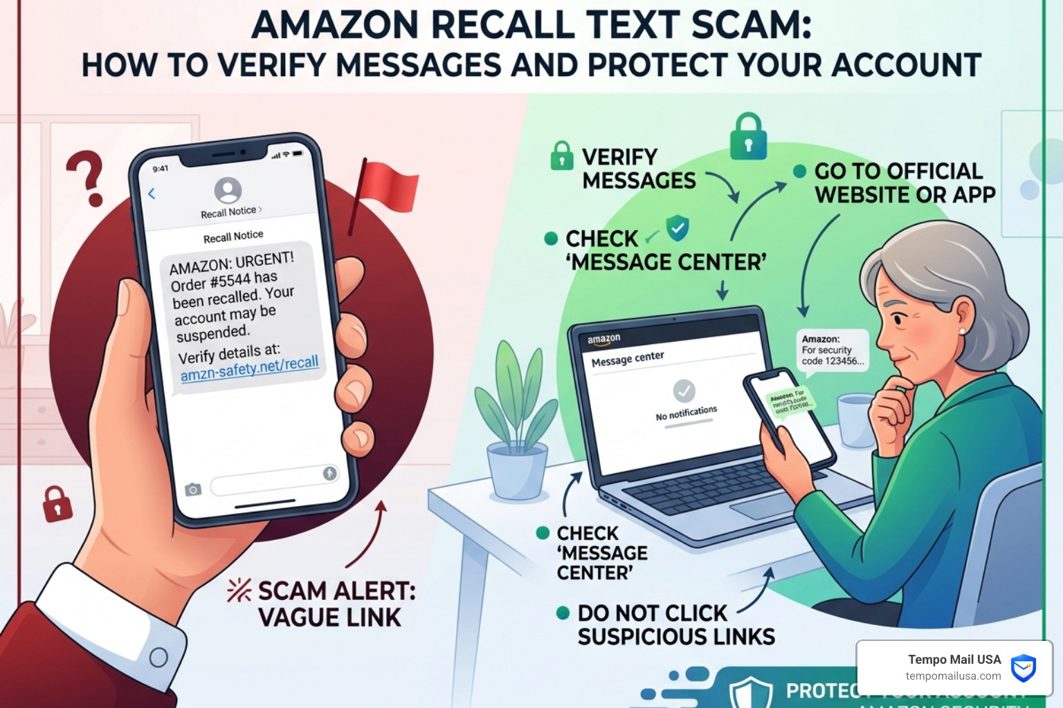 Fake Amazon login page designed to harvest credentials - Amazon Recall Text Scam How to Verify Messages and Protect Your Fake Amazon login page designed to harvest credentials - Amazon Recall Text Scam How to Verify Messages and Protect Your