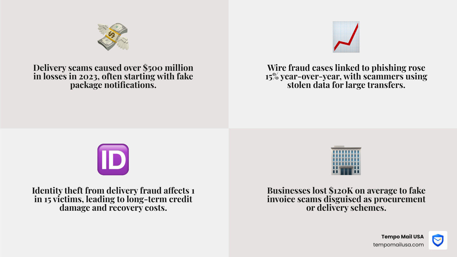 Chart showing the rising financial loss from delivery and identity fraud - Document Delivery Services Scam How to Verify and Chart showing the rising financial loss from delivery and identity fraud - Document Delivery Services Scam How to Verify and