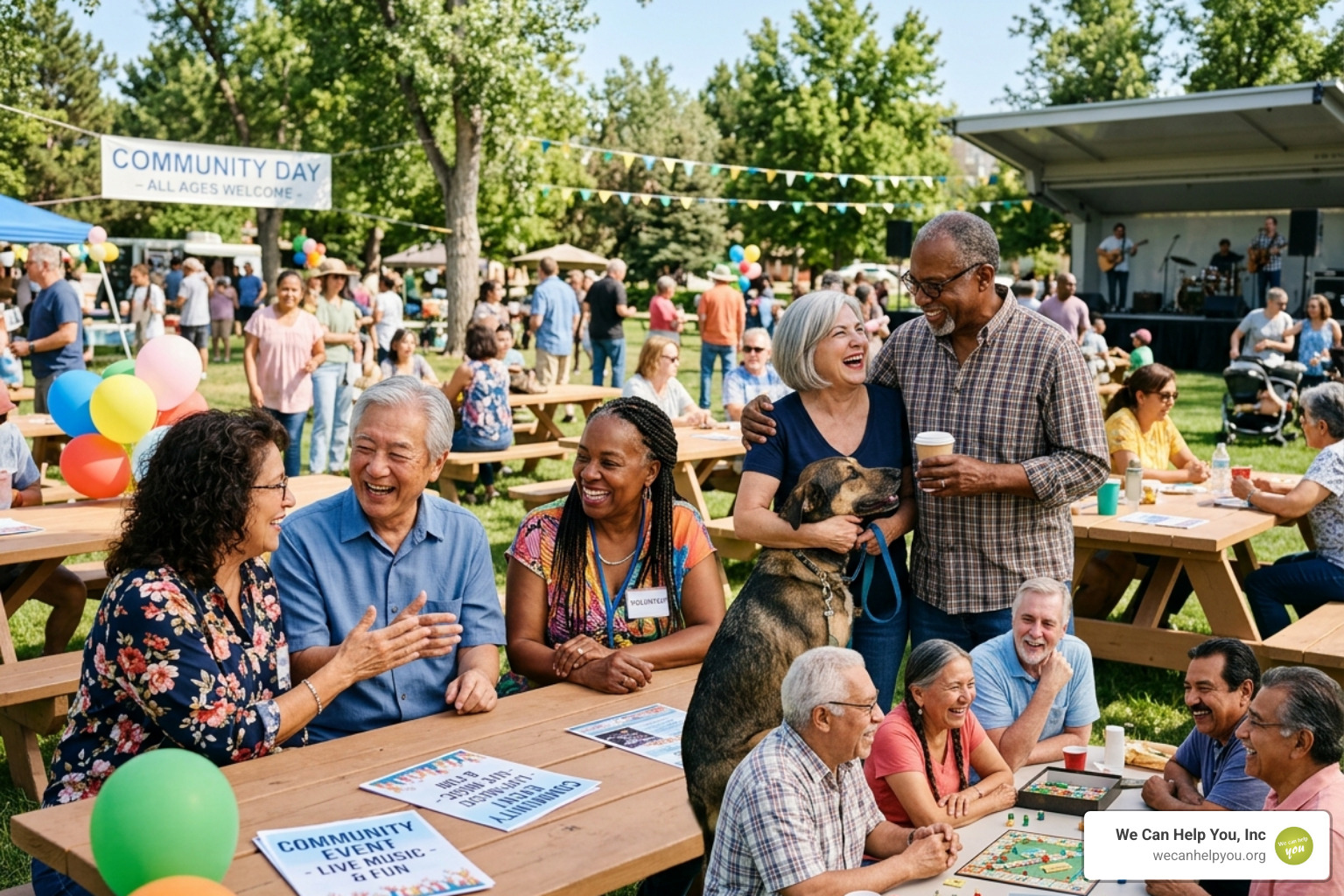 Diverse group of seniors enjoying a community event, representing different household types - social security consulting Diverse group of seniors enjoying a community event, representing different household types - social security consulting