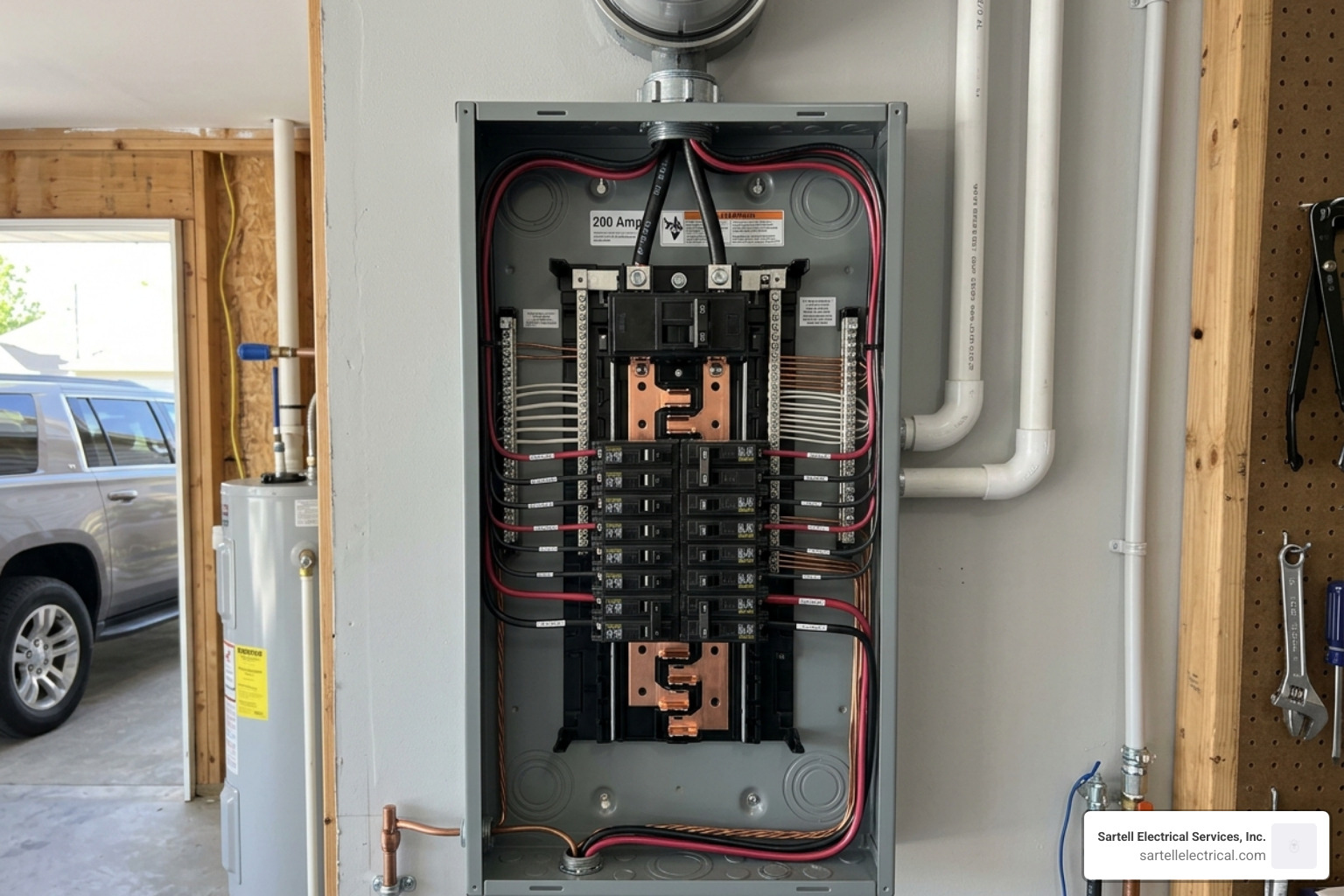 Modern 200-amp electrical panel installation - Electrician Rowley MA