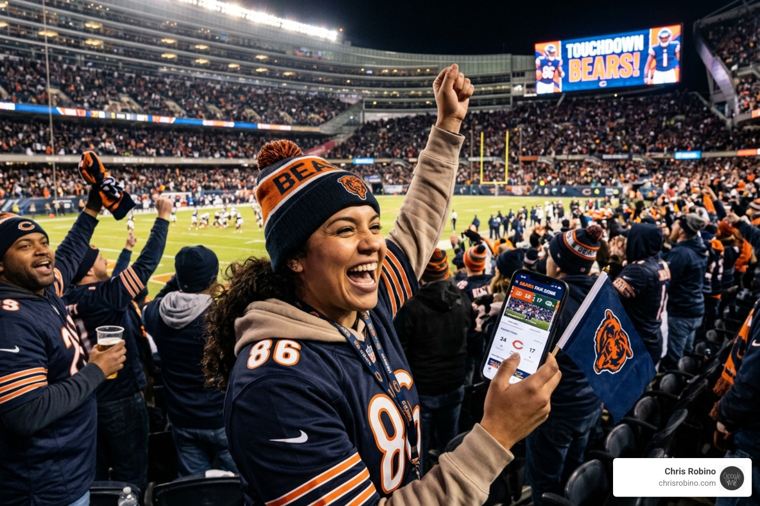 fan using a team mobile app in a stadium during a live game - Fan engagement strategies