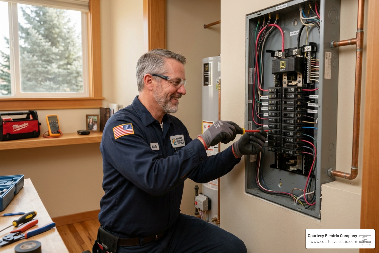 experienced electrician working on modern electrical panel in Denver home - how deep experience translates to better experienced electrician working on modern electrical panel in Denver home - how deep experience translates to better